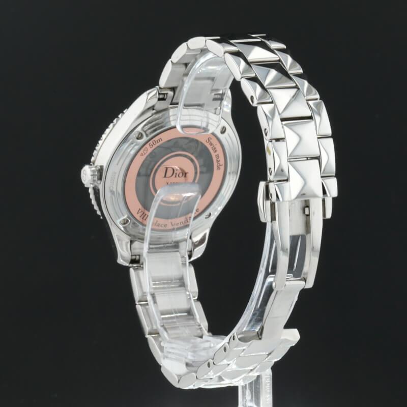 Dior VIII Diamonds &amp; Stainless Steel 33 mm Rose Pink Dial Watch