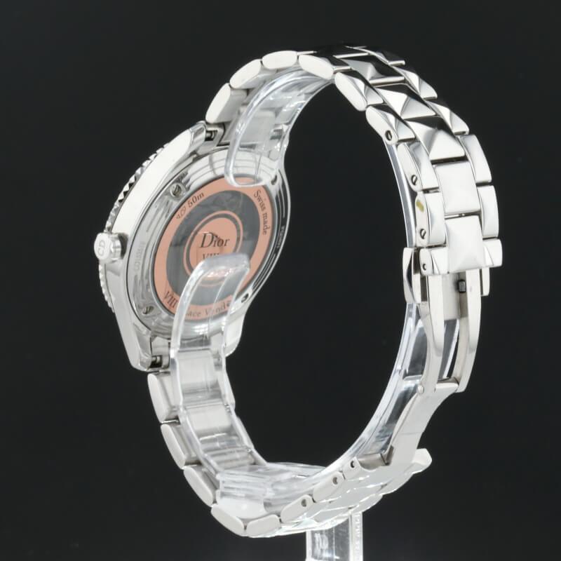 Dior VIII Diamonds & Stainless Steel 33 mm Rose Pink Dial Watch