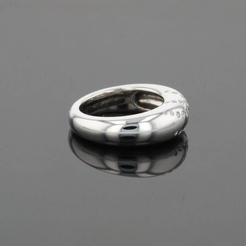 Chaumet Anneau Diamonds 18K White Gold Flush Set Band Ring
