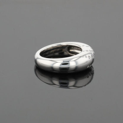 Chaumet Anneau Diamonds 18K White Gold Flush Set Band Ring