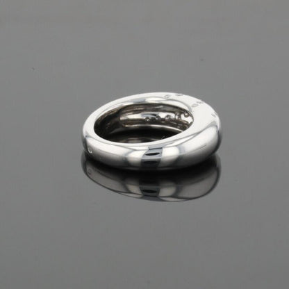 Chaumet Anneau Diamonds 18K White Gold Flush Set Band Ring