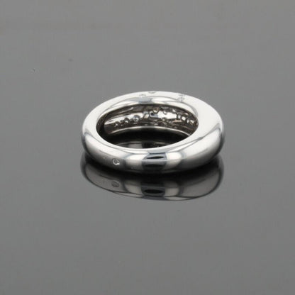 Chaumet Anneau Diamonds 18K White Gold Flush Set Band Ring