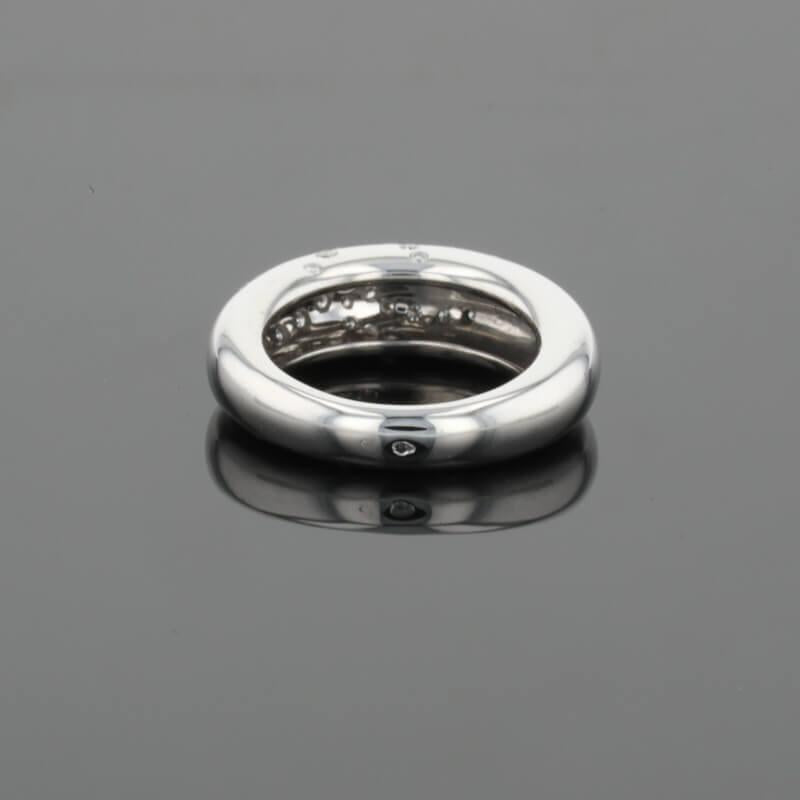 Chaumet Anneau Diamonds 18K White Gold Flush Set Band Ring