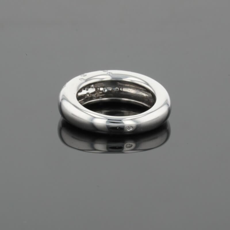 Chaumet Anneau Diamonds 18K White Gold Flush Set Band Ring