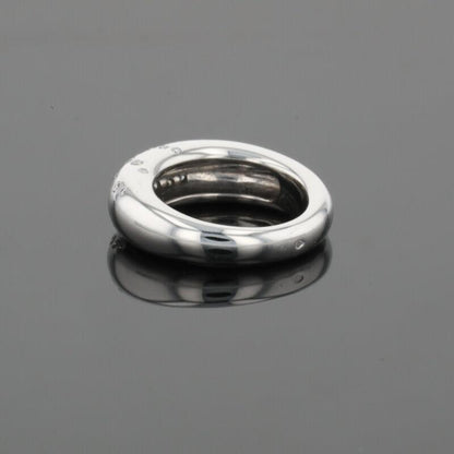 Chaumet Anneau Diamonds 18K White Gold Flush Set Band Ring