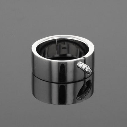 Chaumet Liens Diamonds 18K White Gold Wide Band Ring