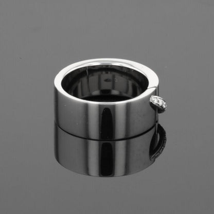 Chaumet Liens Diamonds 18K White Gold Wide Band Ring