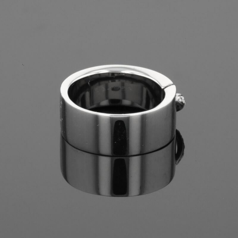Chaumet Liens Diamonds 18K White Gold Wide Band Ring