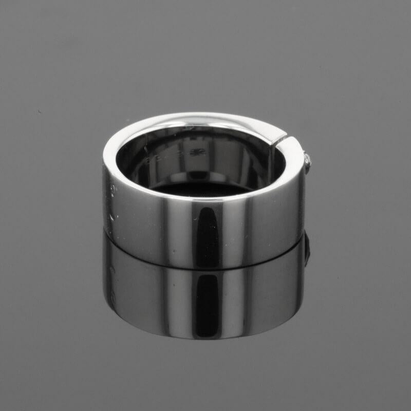 Chaumet Liens Diamonds 18K White Gold Wide Band Ring