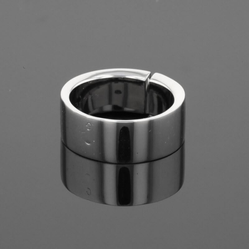Chaumet Liens Diamonds 18K White Gold Wide Band Ring