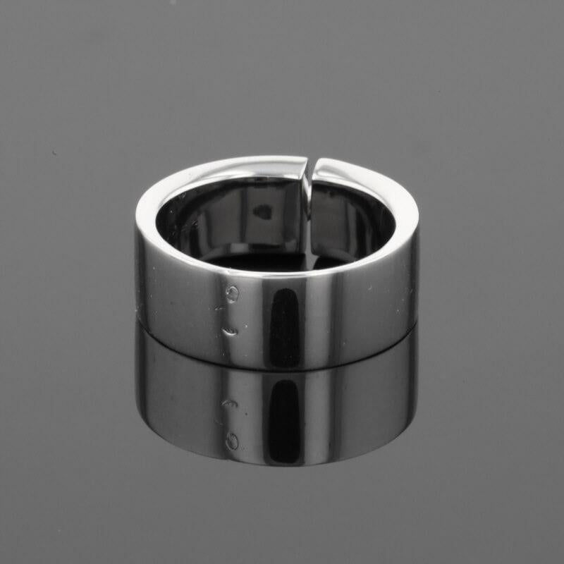Chaumet Liens Diamonds 18K White Gold Wide Band Ring