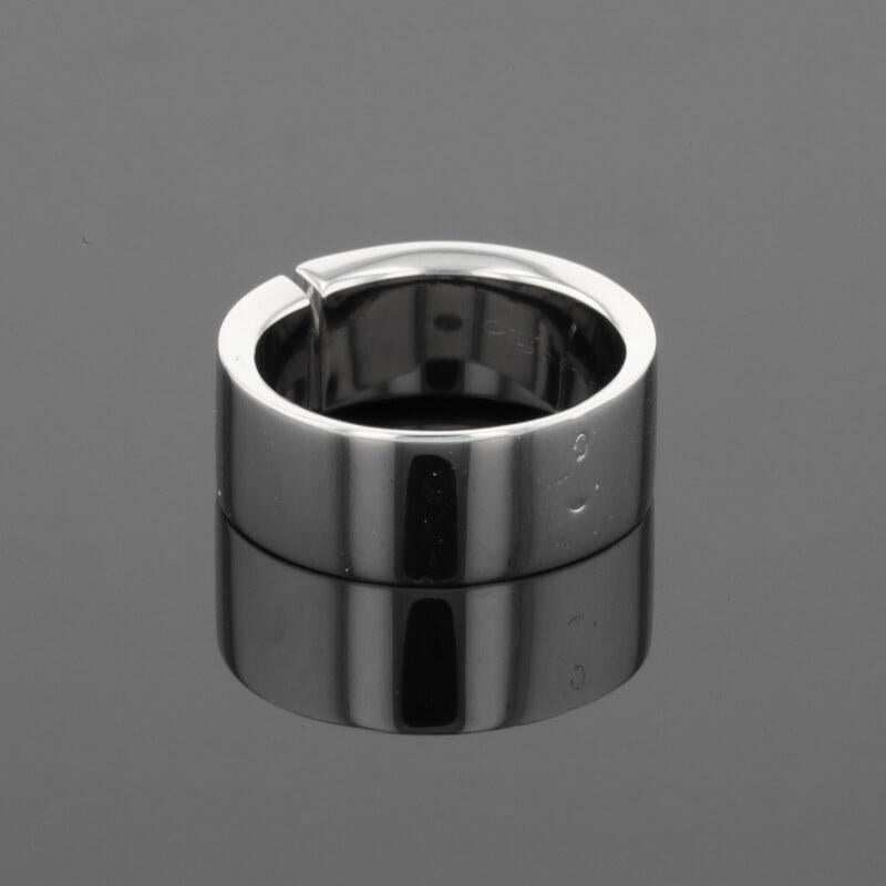 Chaumet Liens Diamonds 18K White Gold Wide Band Ring