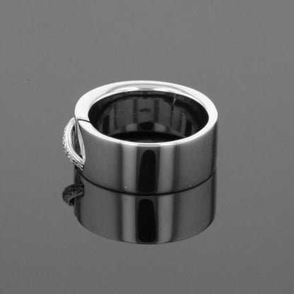 Chaumet Liens Diamonds 18K White Gold Wide Band Ring