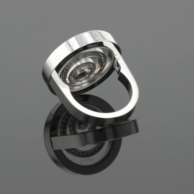 Chopard Happy Spirit Diamonds Circle Round Diamond Halo Set 18K White Gold Ring