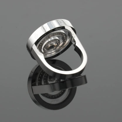 Chopard Happy Spirit Diamonds Circle Round Diamond Halo Set 18K White Gold Ring