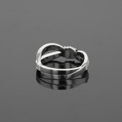 Chaumet Liens Seduction Ribbon Symbol Diamonds 18K White Gold Ring