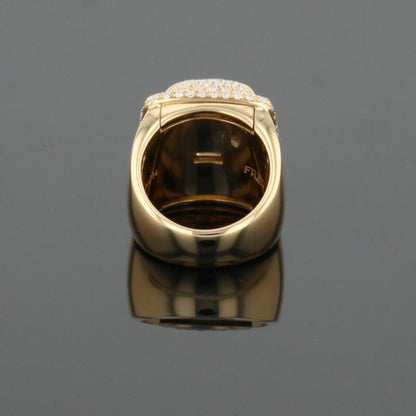 Fred Pain de Sucre Diamonds &amp; 18K Yellow Gold Signet Ring