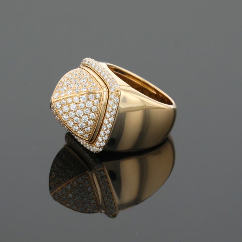 Fred Pain de Sucre Diamonds &amp; 18K Yellow Gold Signet Ring