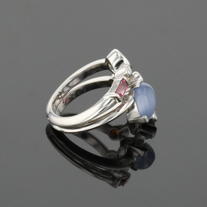 Cartier Meli Melo Diamond Chalcedony Aquamarine Garnet Tourmalines Platinum Ring