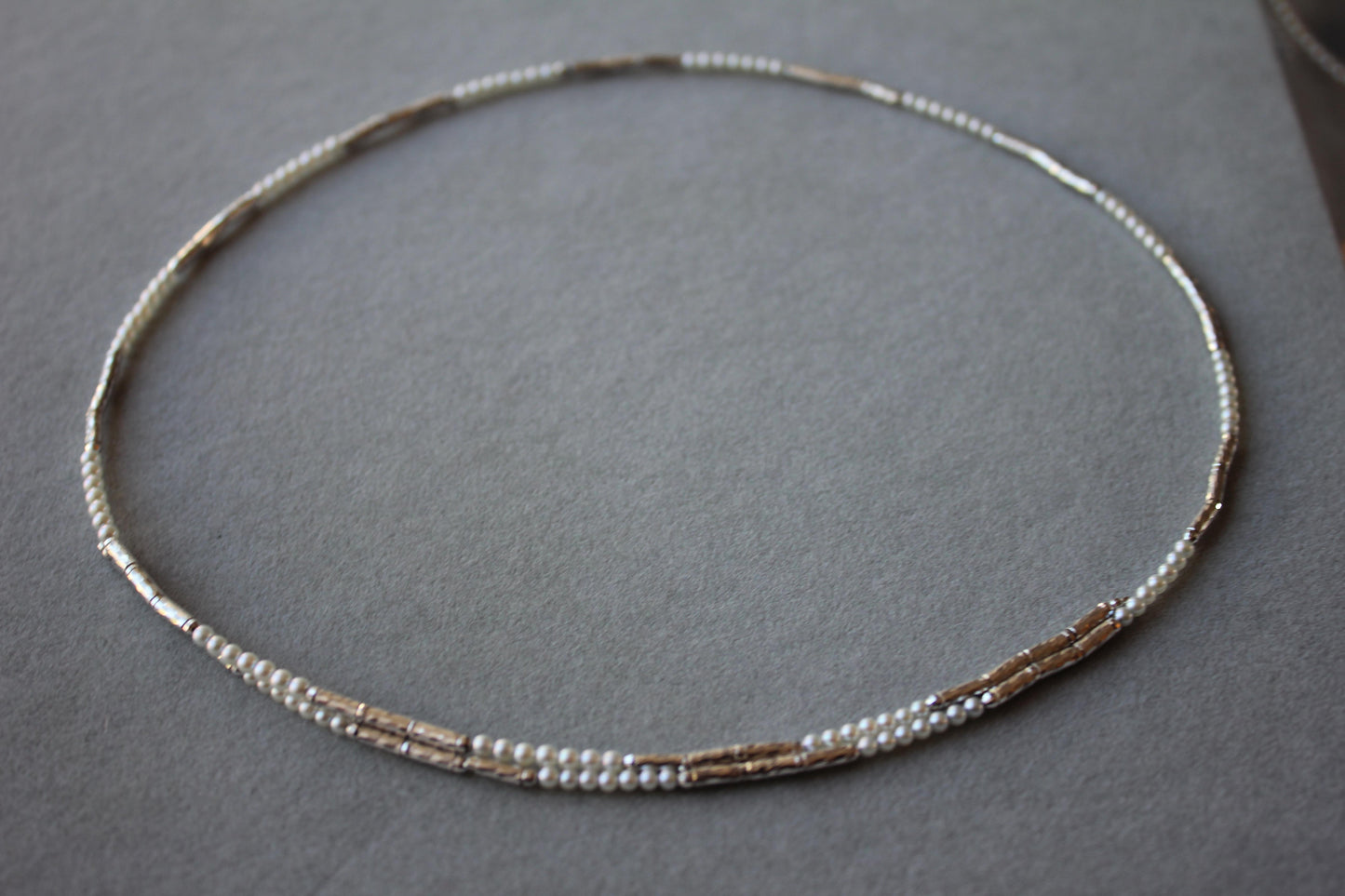 18k white gold white akoya pearl adjustable magnetic choker necklace bracelet