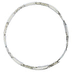 18K White Gold White Akoya Pearl Adjustable Magnetic Choker Necklace Bracelet