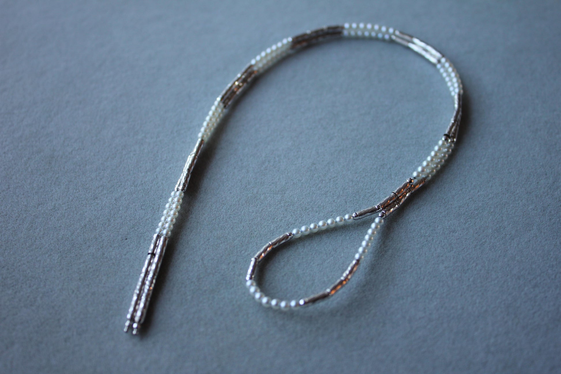 18K White Gold White Akoya Pearl Adjustable Magnetic Choker Necklace Bracelet
