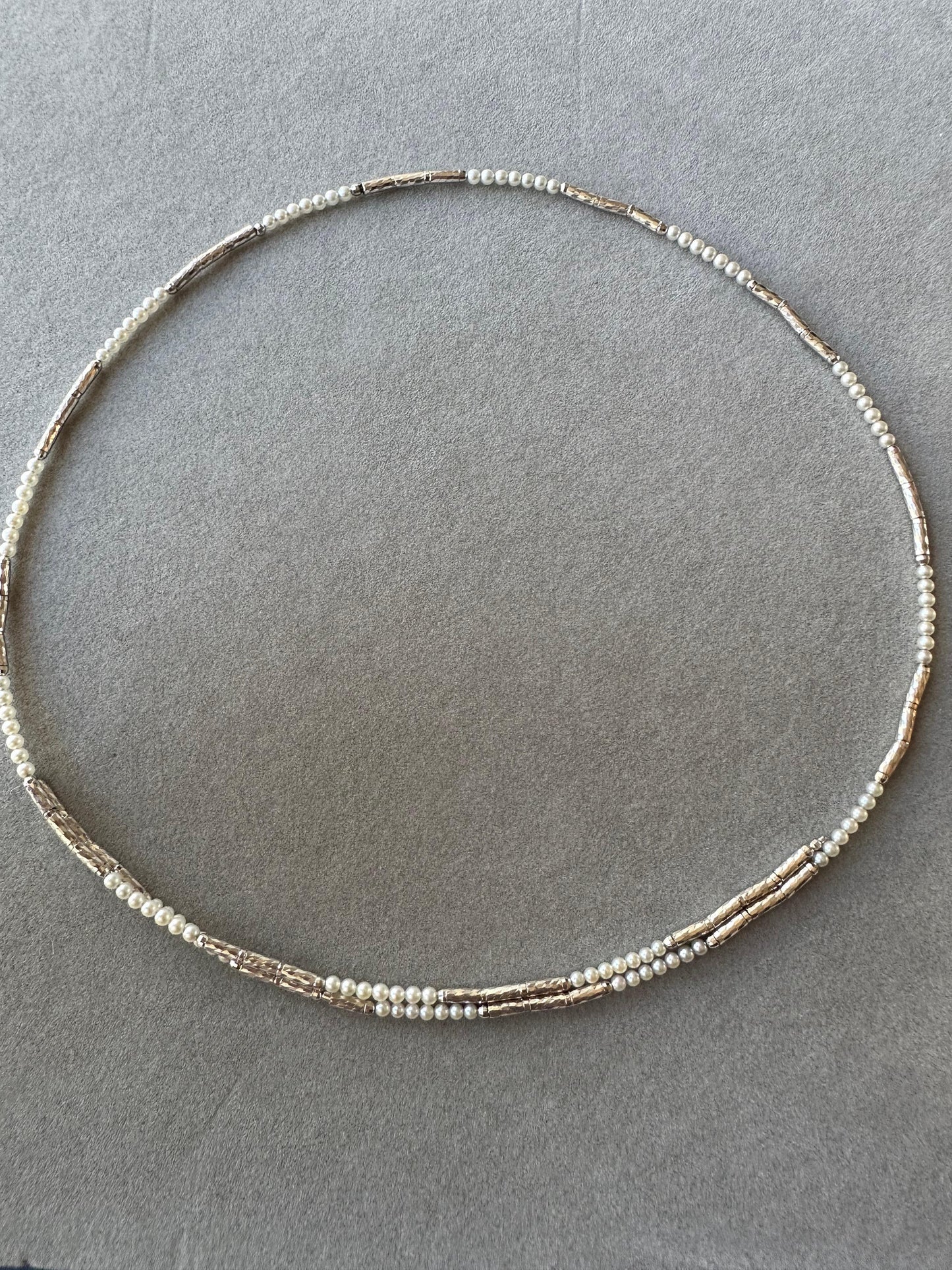 18k white gold white akoya pearl adjustable magnetic choker necklace bracelet