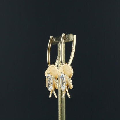 Carrera y Carrera Gardenia gold &amp; rock crystals &amp; diamonds 18K Gold earrings
