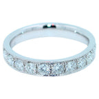 1 Cts Diamond Pave Eternity Wedding Age мерейтойлық сақинасы ақ алтыннан жасалған сақина