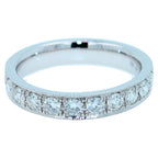 1 Cts Diamond Pave Eternity Wedding Age мерейтойлық сақинасы ақ алтыннан жасалған сақина