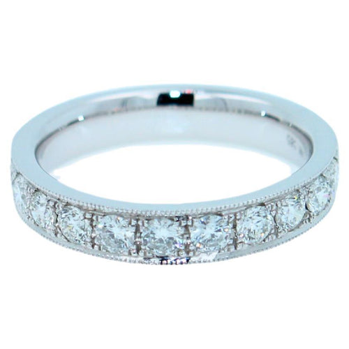 1 Cts Diamond Pave Eternity Wedding Age мерейтойлық сақинасы ақ алтыннан жасалған сақина