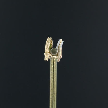 Van Cleef &amp; Arpels Vintage Alhambra Green Jade 18K Yellow Gold Earrings