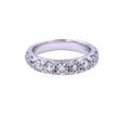 2 Carat Classic Round Shape Brilliant Cut Diamond Wide Eternity Half Way Wedding