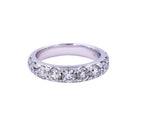 2 Carat Classic Round Shape Brilliant Cut Diamond Wide Eternity Half Way Wedding