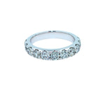 2 Carat Classic Round Shape Brilliant Cut Diamond Wide Eternity Half Way Wedding