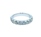 2 Carat Classic Round Shape Brilliant Cut Diamond Wide Eternity Half Way Wedding
