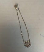 Allah God Lord Word Symbol Islamic Diamond 18 Karat White Gold Chain Bracelet