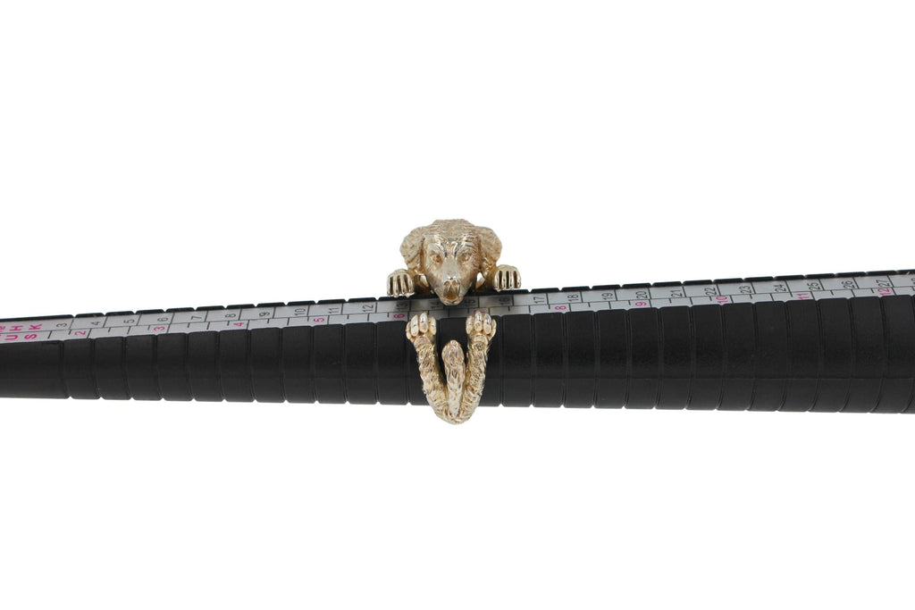 925 Sterling Silver Dog Puppy Animal Cute Labrador Golden Retriever Hug Statemen