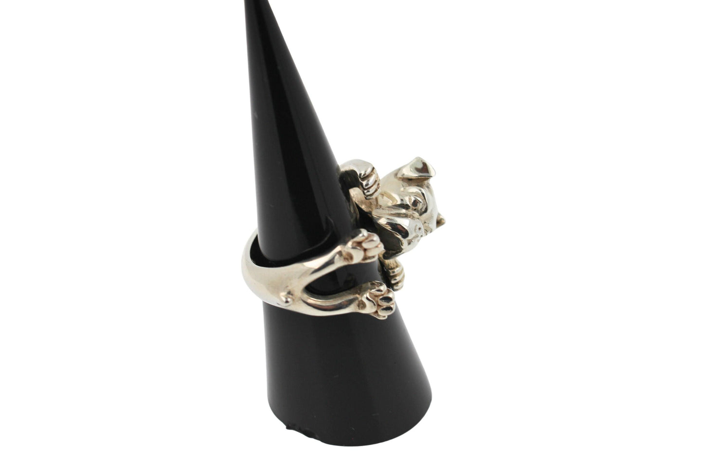 925 sterling silver dog puppy animal nature cute boxer open hug statement ring