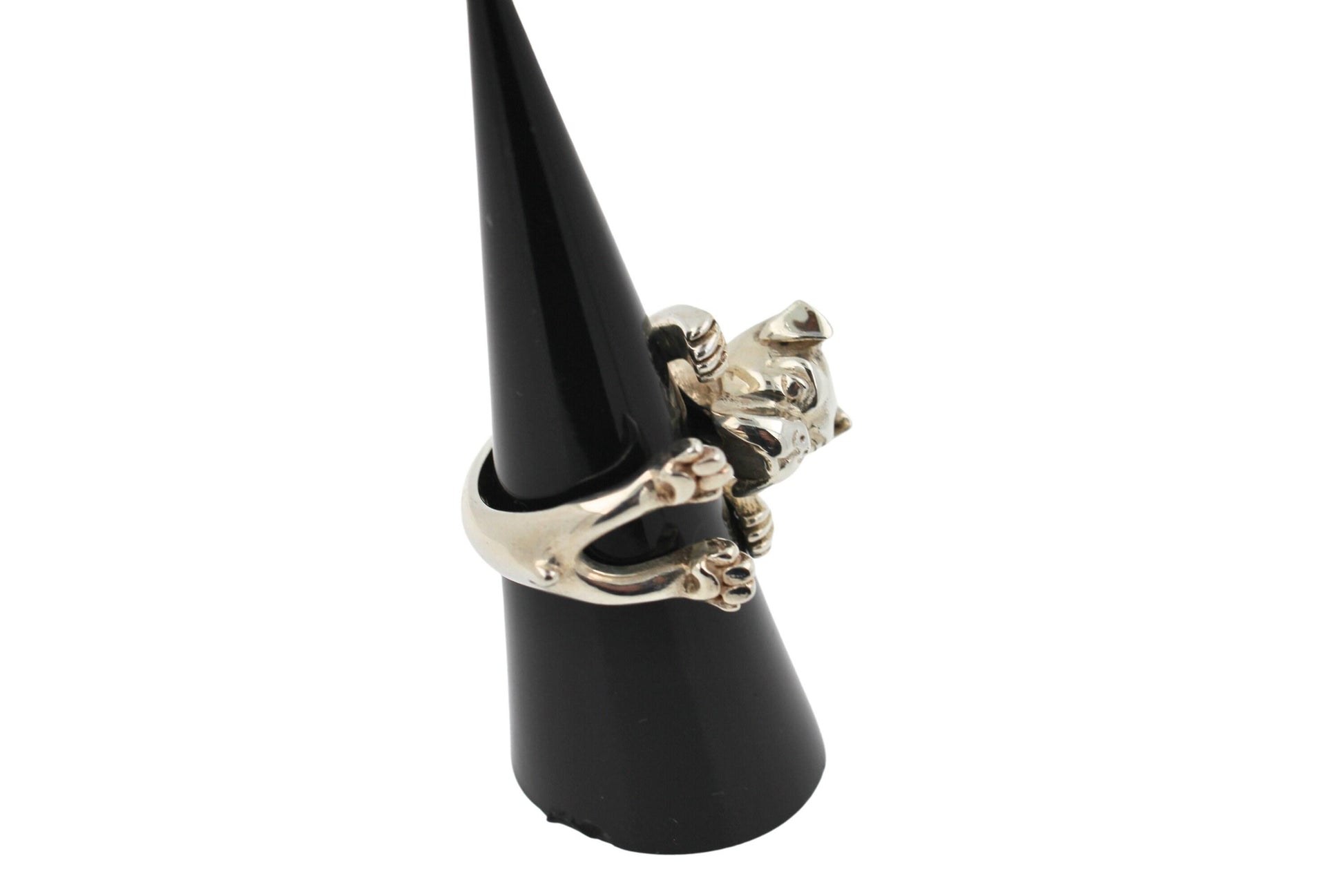 925 Sterling Silver Dog Puppy Animal Nature Cute Boxer Open Hug Statement Ring