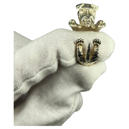 925 Sterling Silver Dog Puppy Animal Nature Cute Schnauzer Statement Open Ring