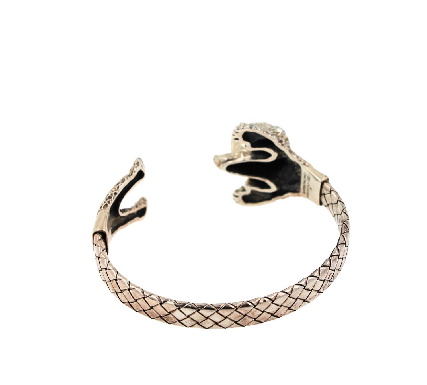 925 Sterling Silver Dog Puppy Animal Nature Hug Poodle Statement Bracelet Cuff B