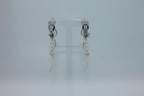 Akoya Baby White Pearl Diamond White Gold Luxury Cocktail Twist Conch Earrings