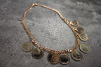 American USA Vintage Dollar Coin Rose Gold Vermeil Sterling Silver Curb Link Cha