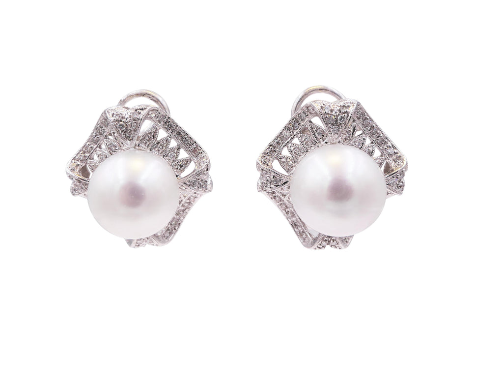 Art Deco Pearls - Earrings