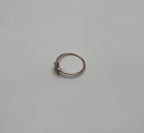 Diamonds Pave Set Star 14K Rose Gold Dainty Motif Band Ring