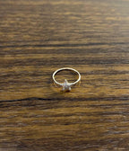 Diamonds Pave Set Star 14K Rose Gold Dainty Motif Band Ring