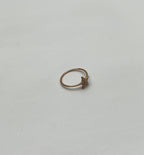 Diamonds Pave Set Star 14K Rose Gold Dainty Motif Band Ring