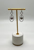 Silver Grey Black Tahitian Pearl Diamonds 14K White Gold Drop Dangle Earrings