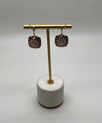 Cushion Shape Brown Smoky Quartz Diamond Halo Set 14K White Gold Drop Earrings